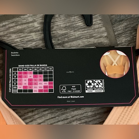 New No Boundaries Seamless Double Layer Bralette Peach Jelly & Icy Peach Size S - Picture 3 of 3